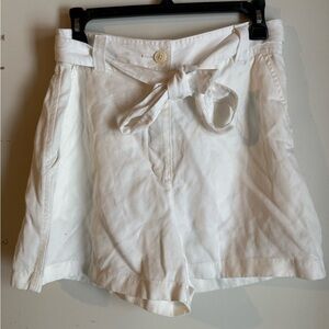Wilfred High Waist Cream Tie Shorts